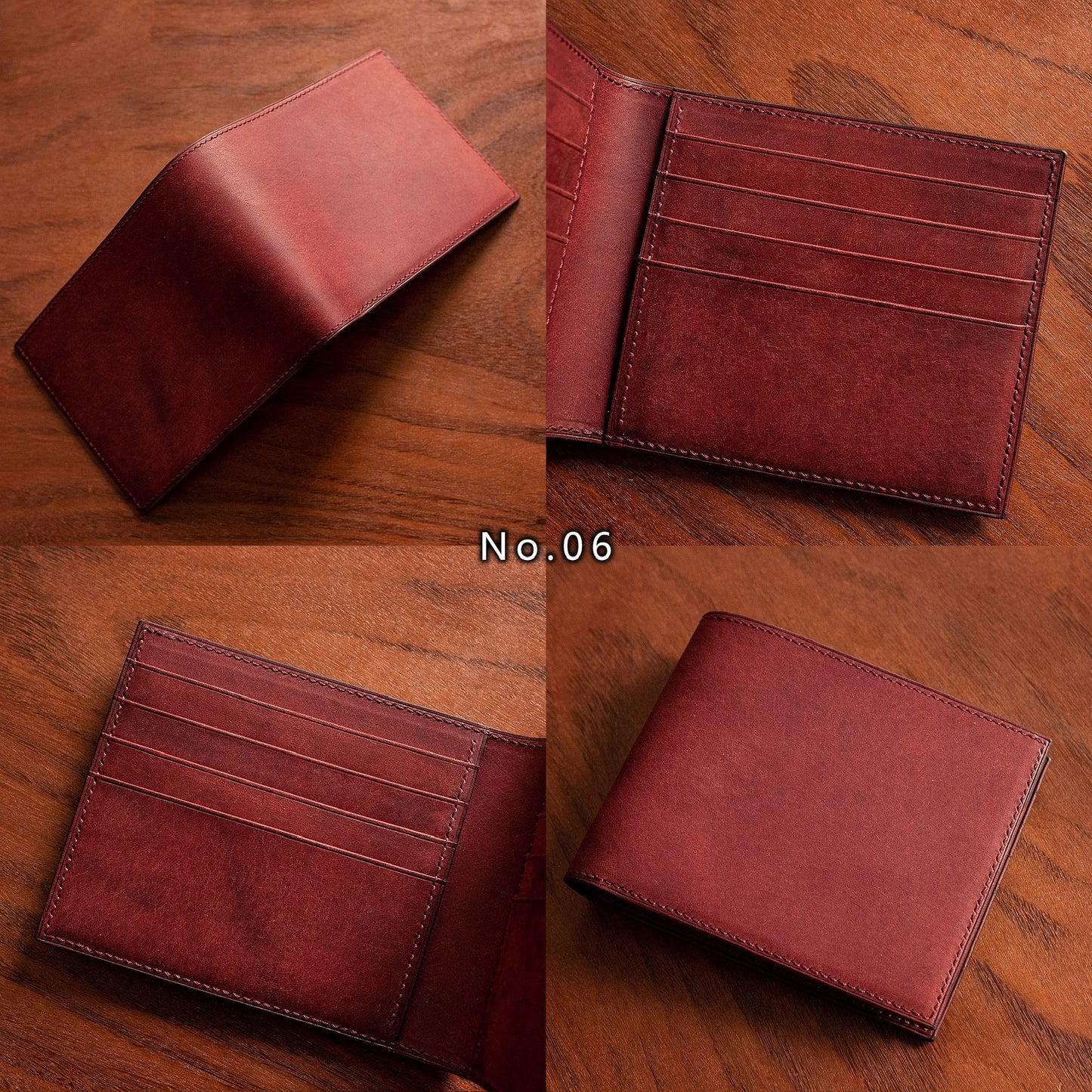Special Discount - Handmade Classic Leather Bifold Wallet with 8 Card Slots with Minor Imperfections