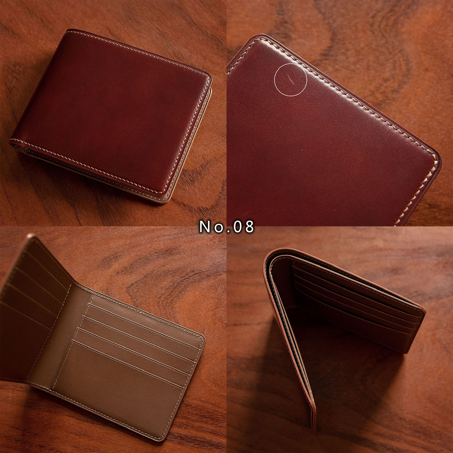 Special Discount - Handmade Classic Leather Bifold Wallet with 8 Card Slots with Minor Imperfections