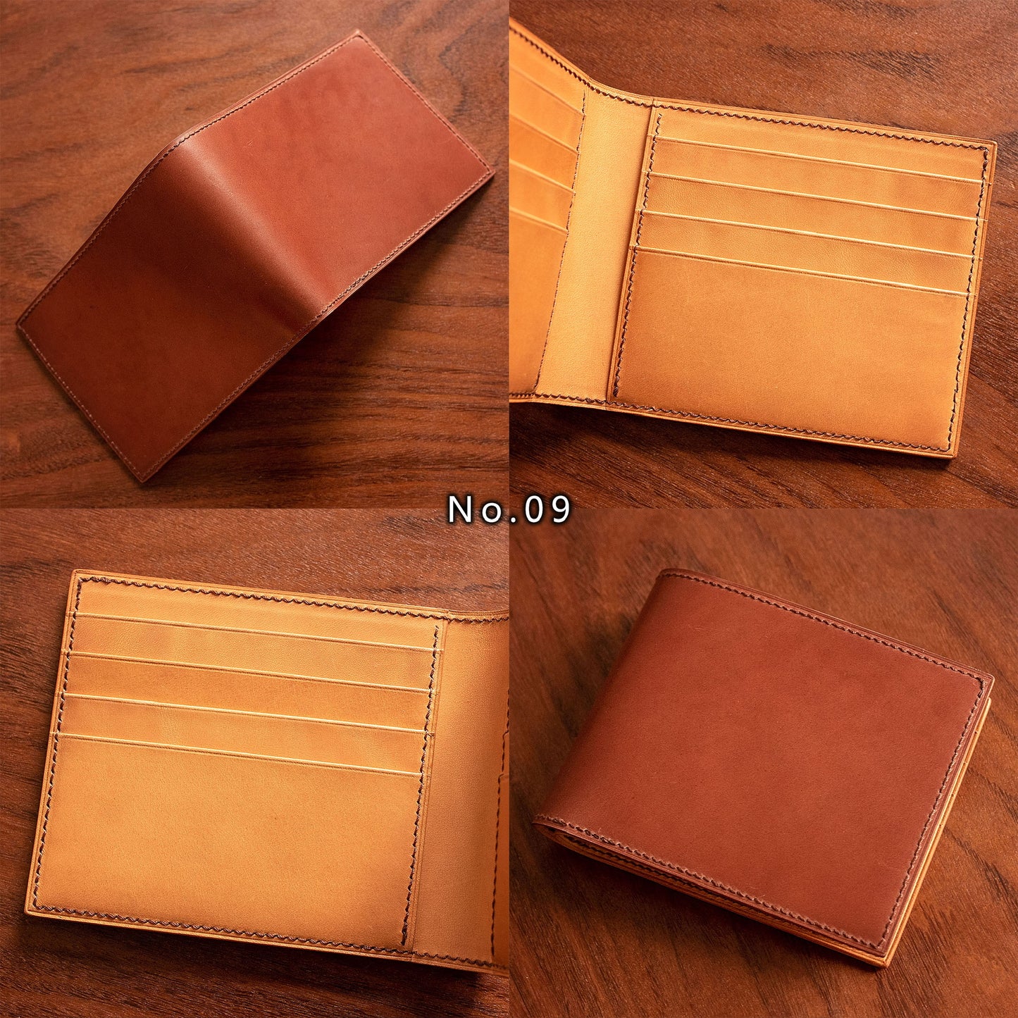 Special Discount - Handmade Classic Leather Bifold Wallet with 8 Card Slots with Minor Imperfections