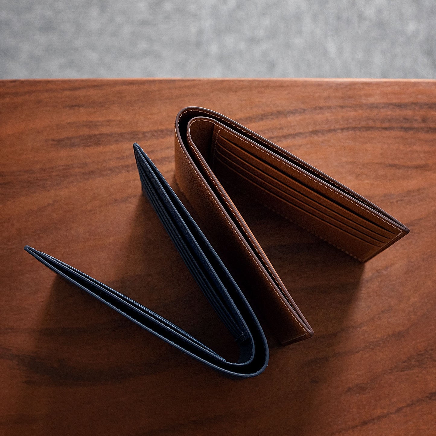 Handmade Alran Chevre Chagrin "Sully" Classic Bifold Wallet