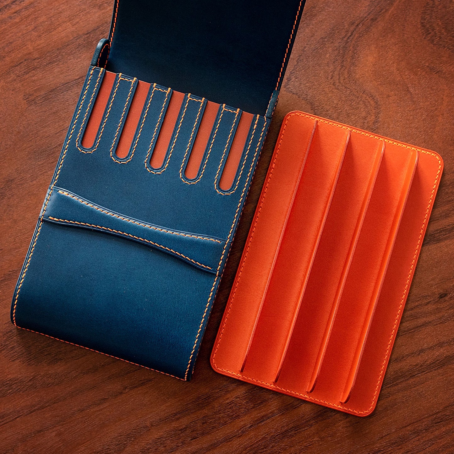 Ready Made Leather Fountain Pen Case for 5 Pens