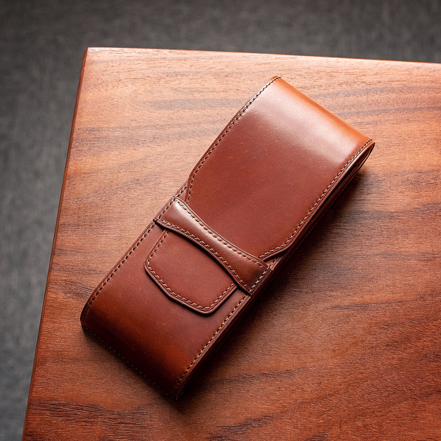 Ready Made Leather Fountain Pen Case for 3 Pens