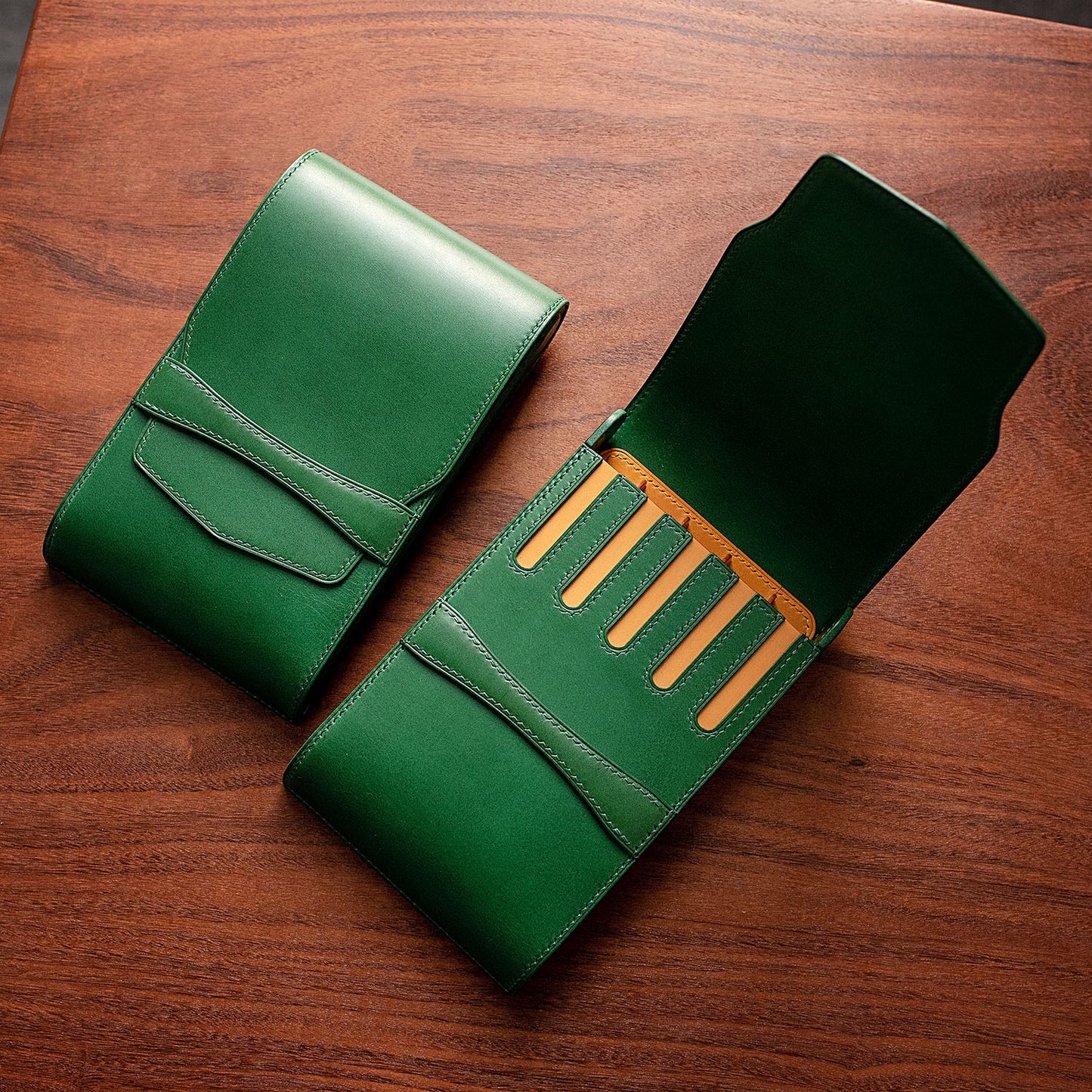 Ready Made Leather Fountain Pen Case for 5 Pens