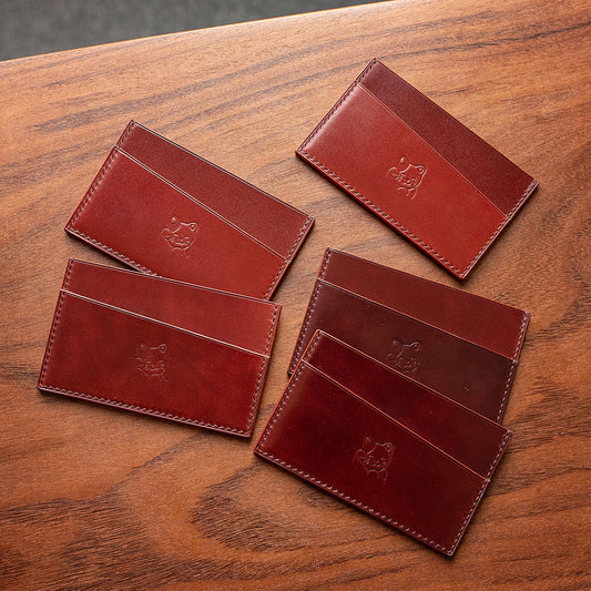 Shinki Hikaku Shell Cordovan Card Holder - Ready made