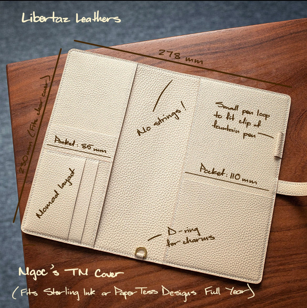 Bespoke Handmade Leather Planner Cover