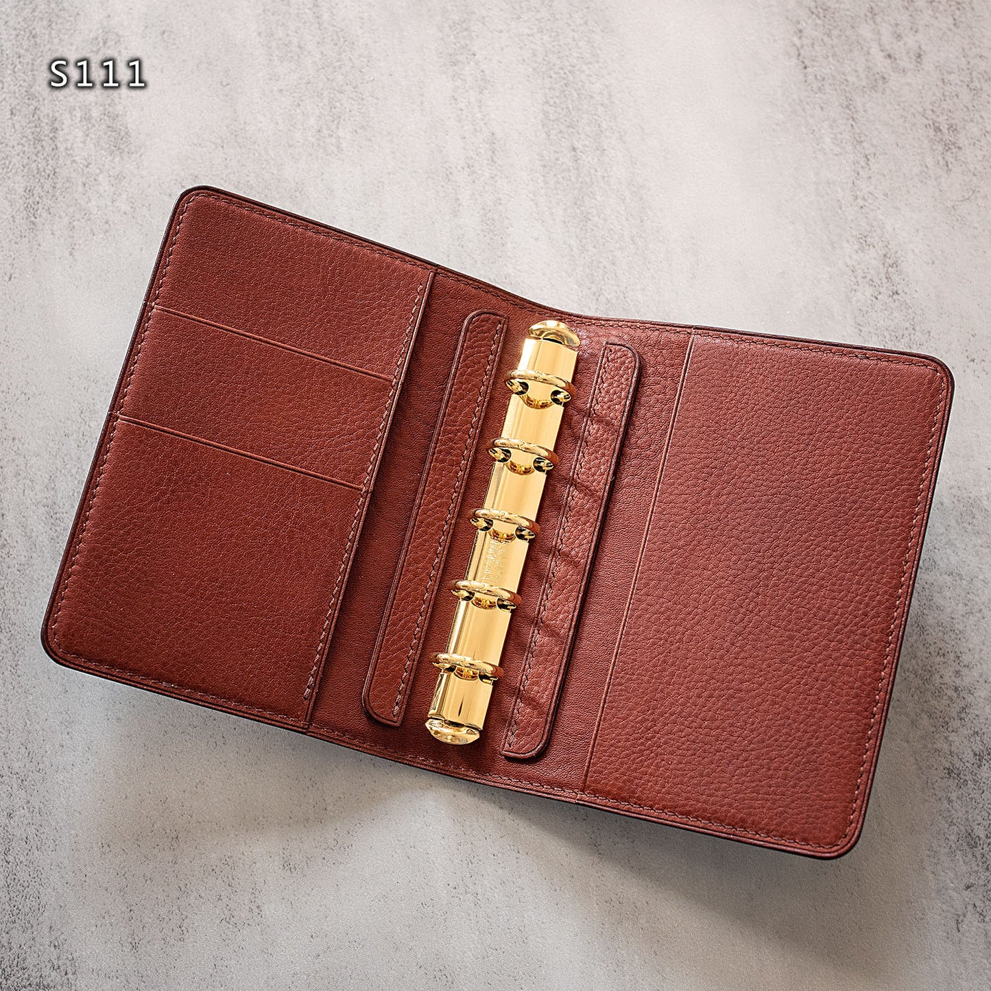 Shell Cordovan Micro 5 Ring Planner | A8 Ring Notebook | Ready made