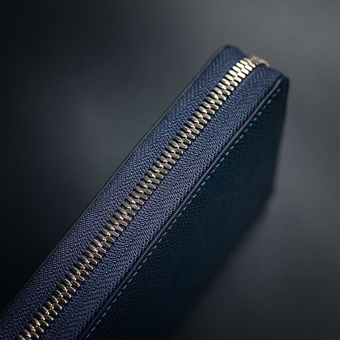 Handmade Epsom Leather Long Wallet with Zipper