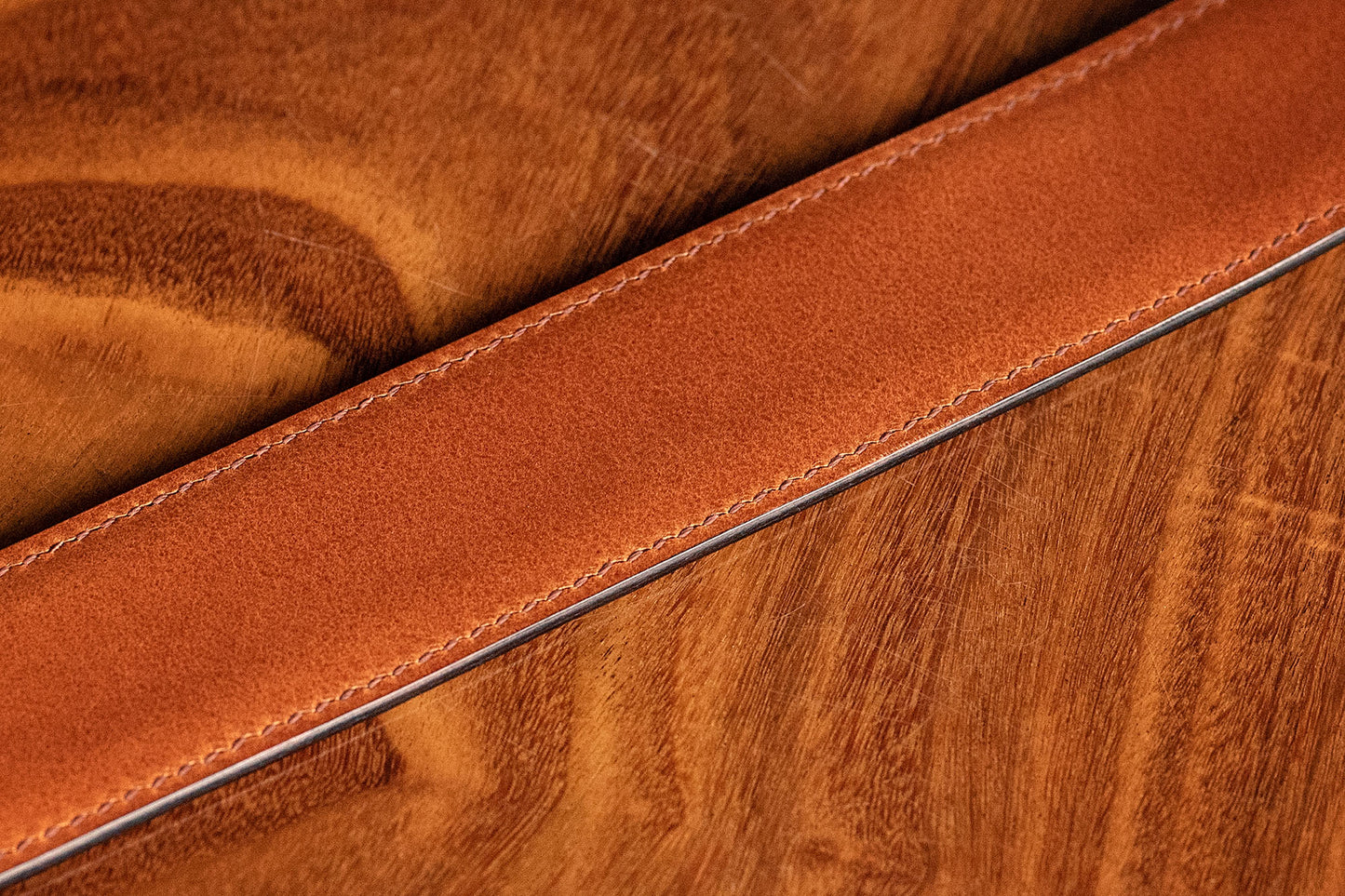 English Bridle Leather Hand Stitched Belt