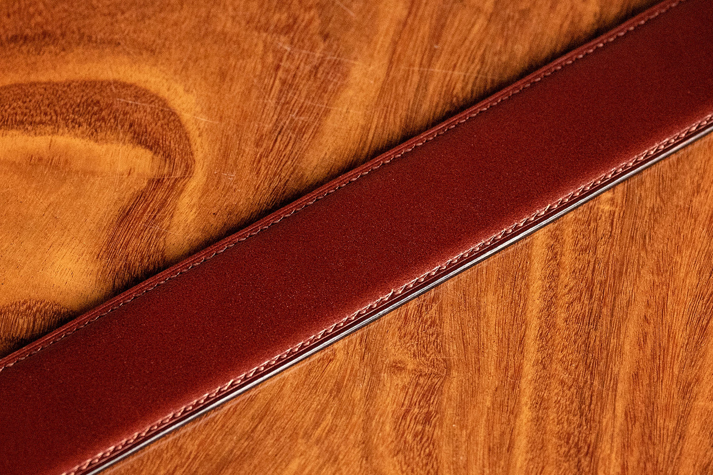 English Bridle Leather Hand Stitched Belt