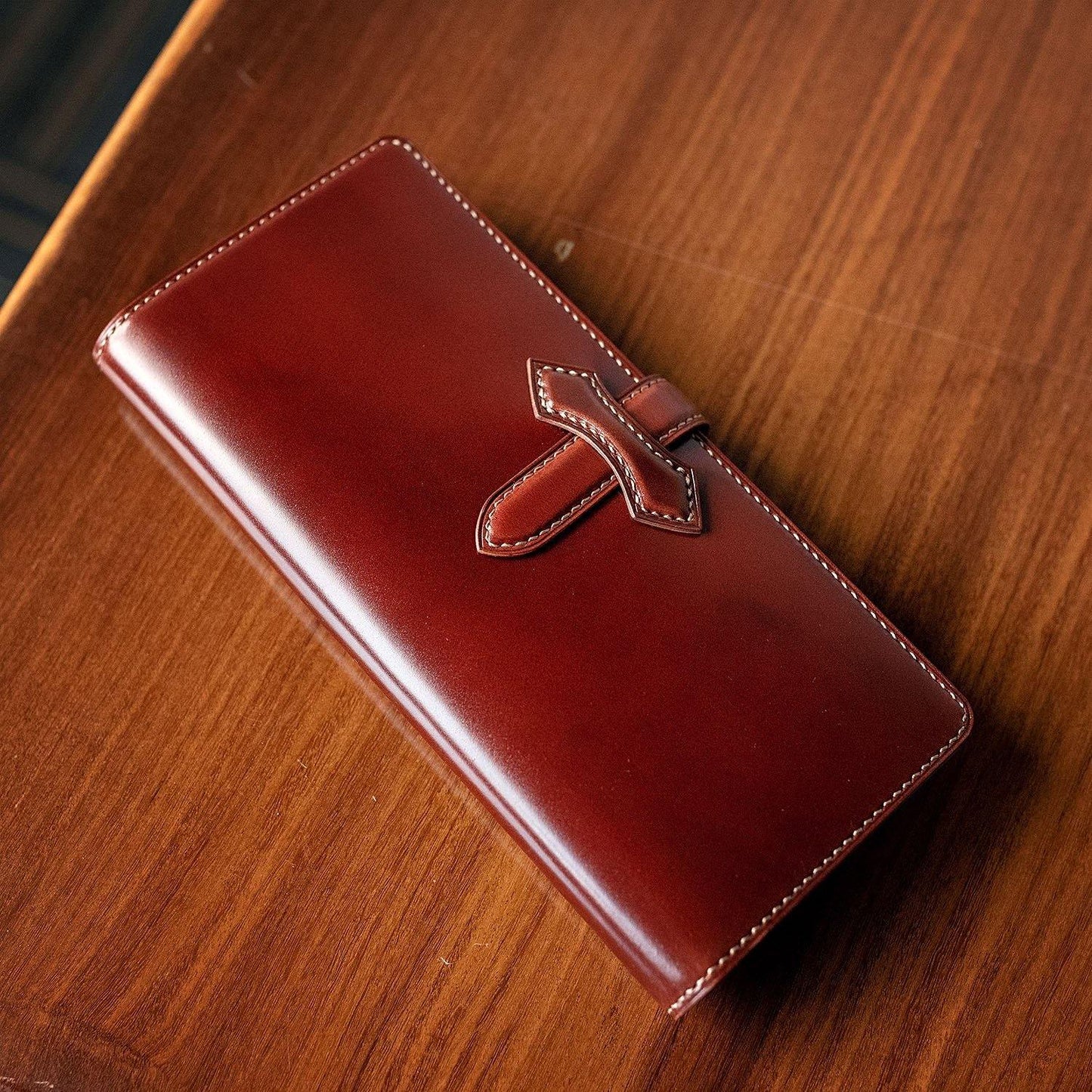 Shell Cordovan Long Wallet - Libertaz Leathers