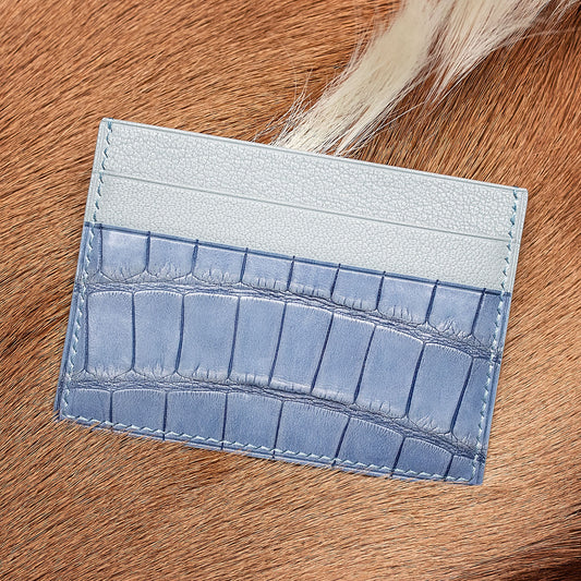 Alligator Leather Double-Sided Card Holder
