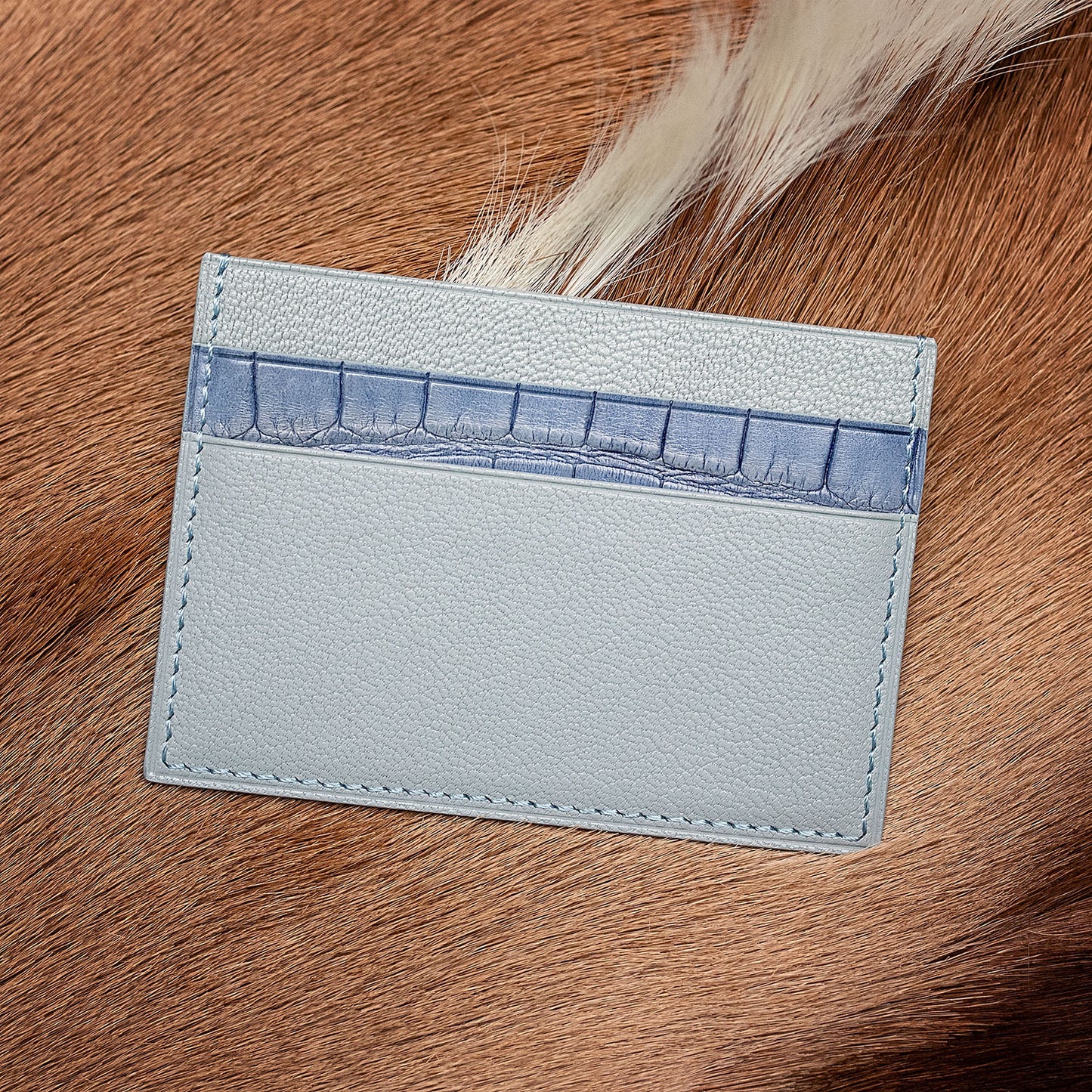 Alligator Leather Double-Sided Card Holder