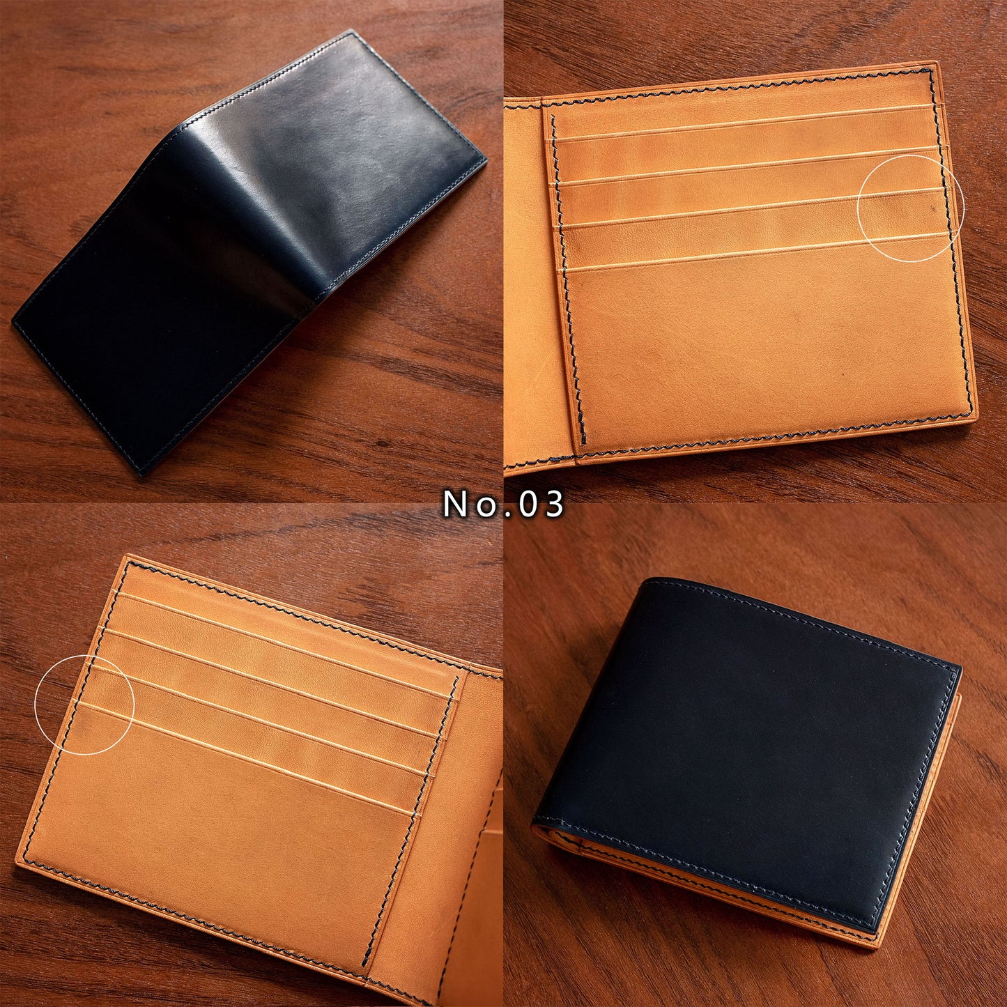 Special Discount - Handmade Classic Leather Bifold Wallet with 8 Card Slots with Minor Imperfections