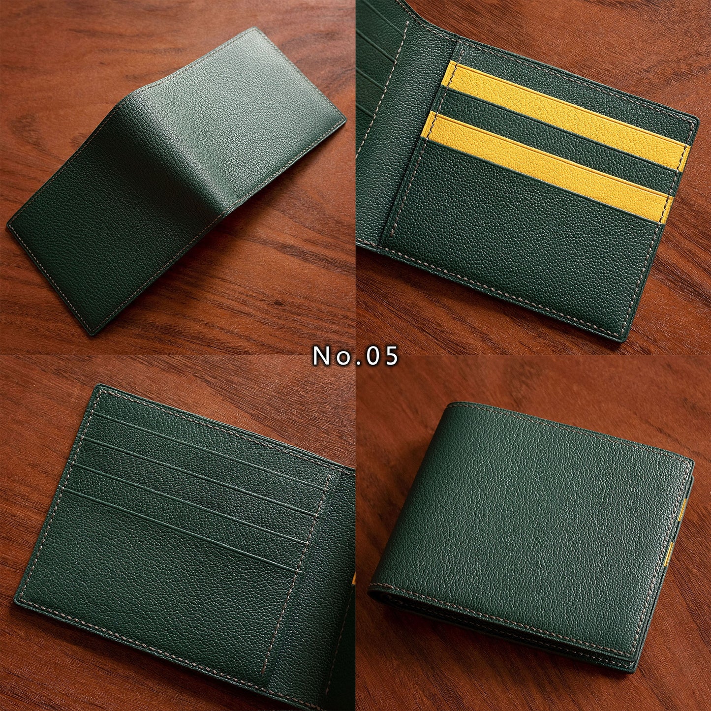 Special Discount - Handmade Classic Leather Bifold Wallet with 8 Card Slots with Minor Imperfections