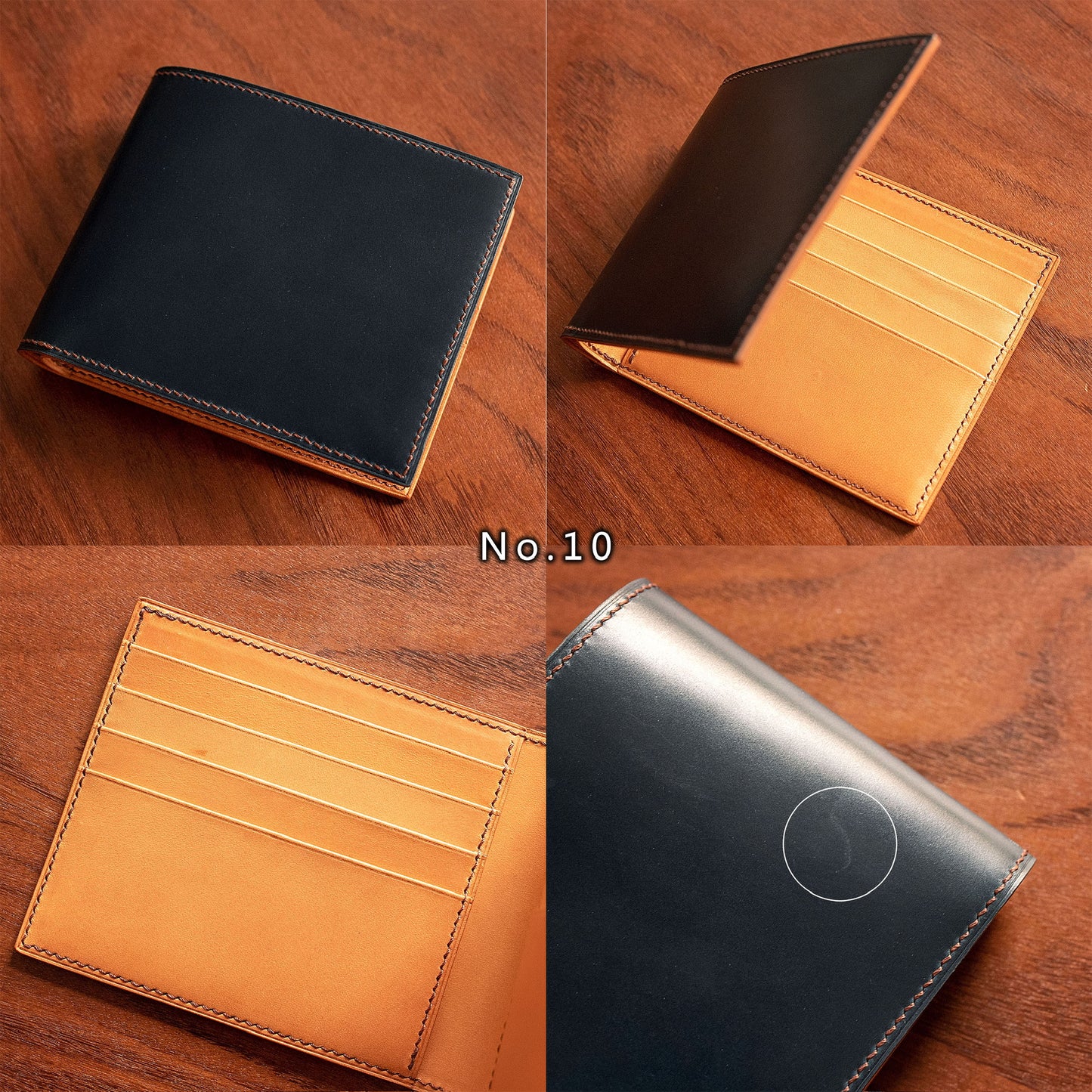 Special Discount - Handmade Classic Leather Bifold Wallet with 8 Card Slots with Minor Imperfections