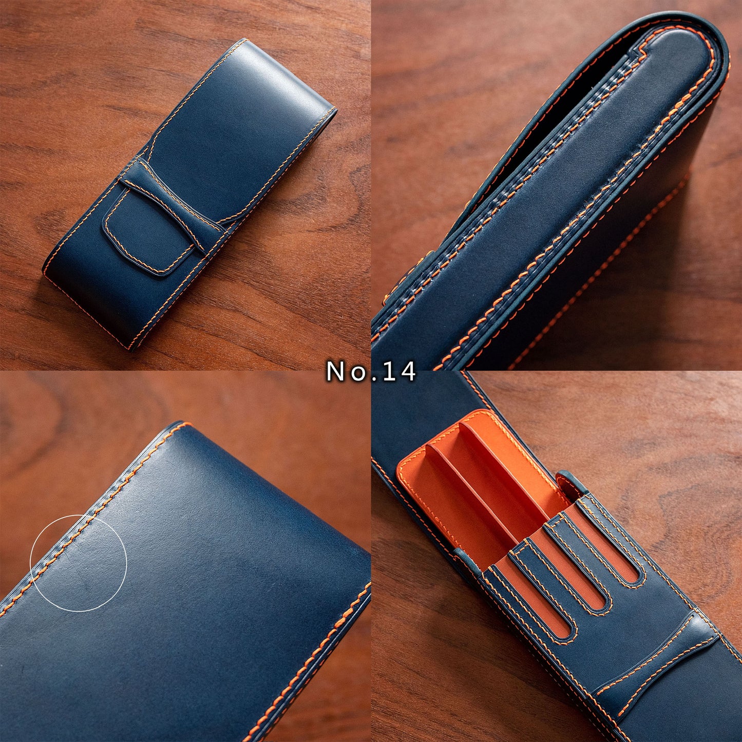 Leather Fountain Pen Case with Imperfections