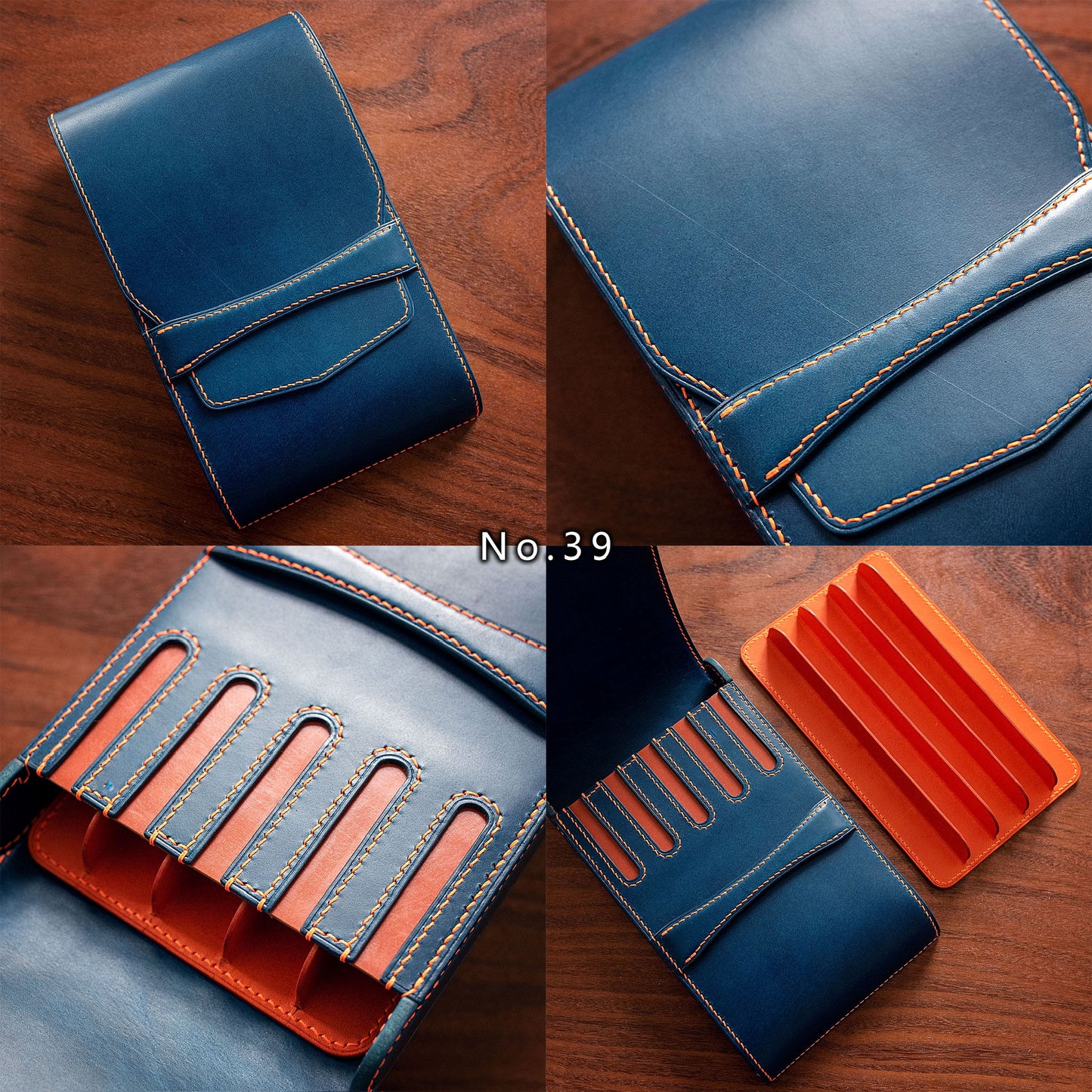 Leather Fountain Pen Case with Imperfections