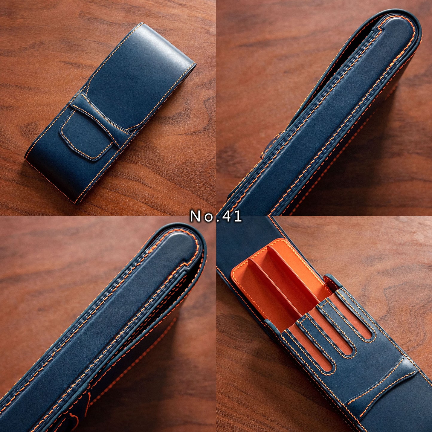 Leather Fountain Pen Case with Imperfections