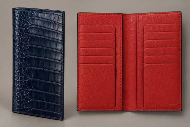 Custom Long Wallet in Alligator Leather