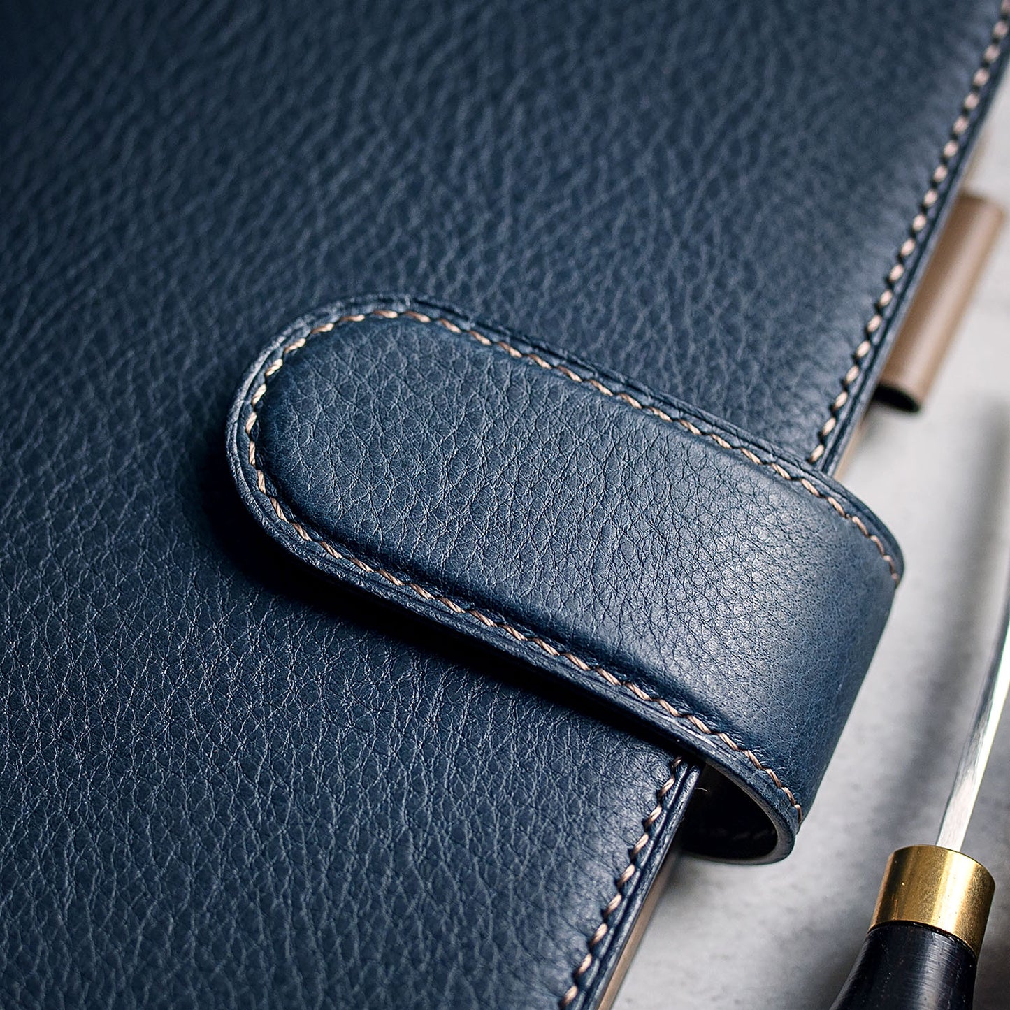 Navy Minerva Box and grey Buttero A6 cover with a minor cosmetic imperfection | Ready made