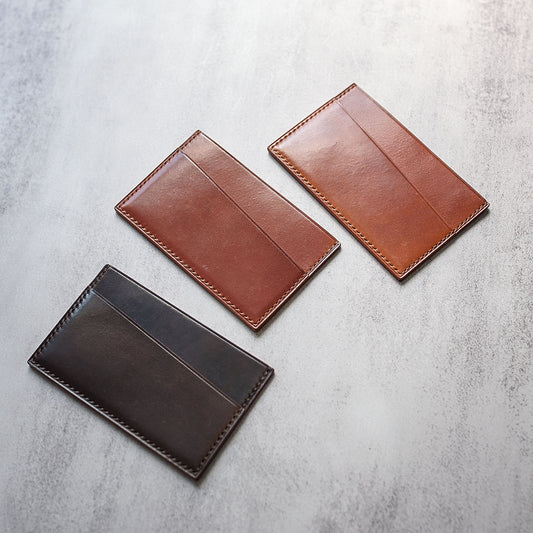 Horween Shell Cordovan Card Holder - Ready made