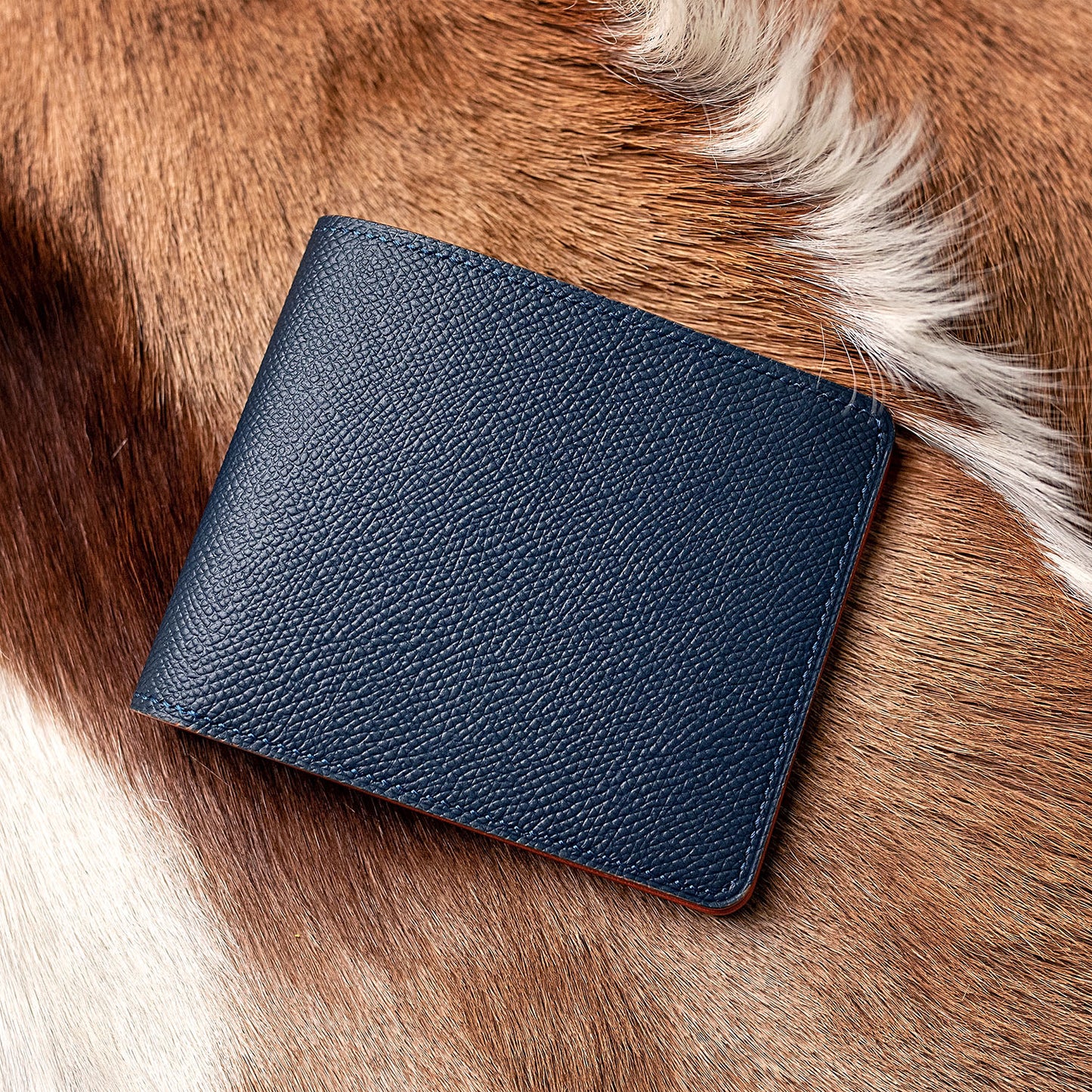 Handmade Alran Chevre Chagrin "Sully" Classic Bifold Wallet