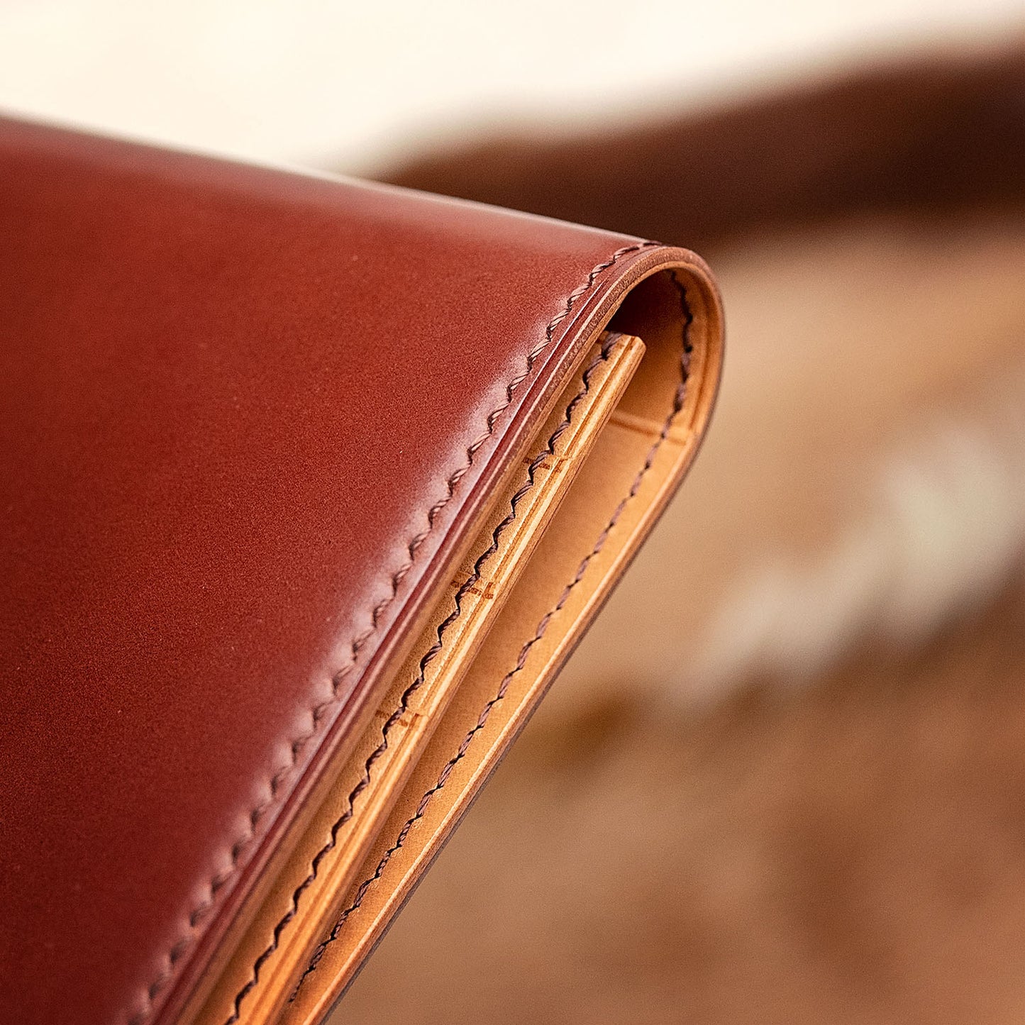 Italian Comipel Shell Cordovan Long Wallet with a Minor Cosmetic Imperfection | Ready-to-Ship