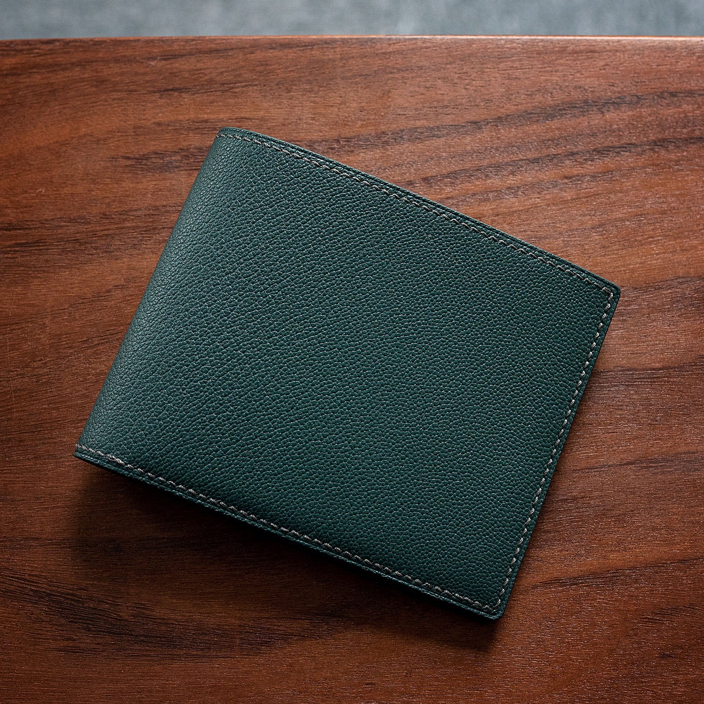 Handmade Alran Chevre Chagrin "Sully" Classic Bifold Wallet