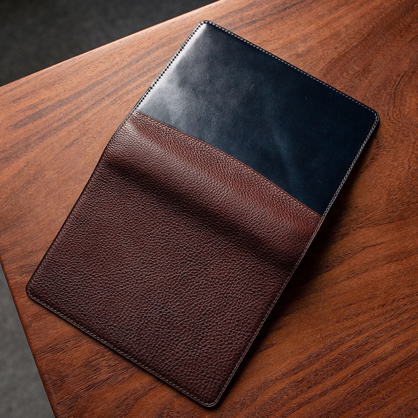 Horween shell cordovan and Minerva Box leather A6 Ring Planner with a minor cosmetic imperfection