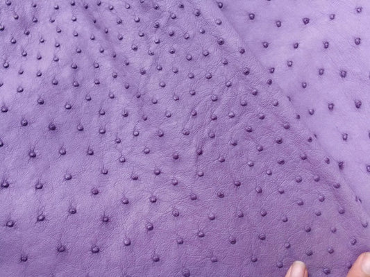 Custom B6 cover in purple Ostrich leather