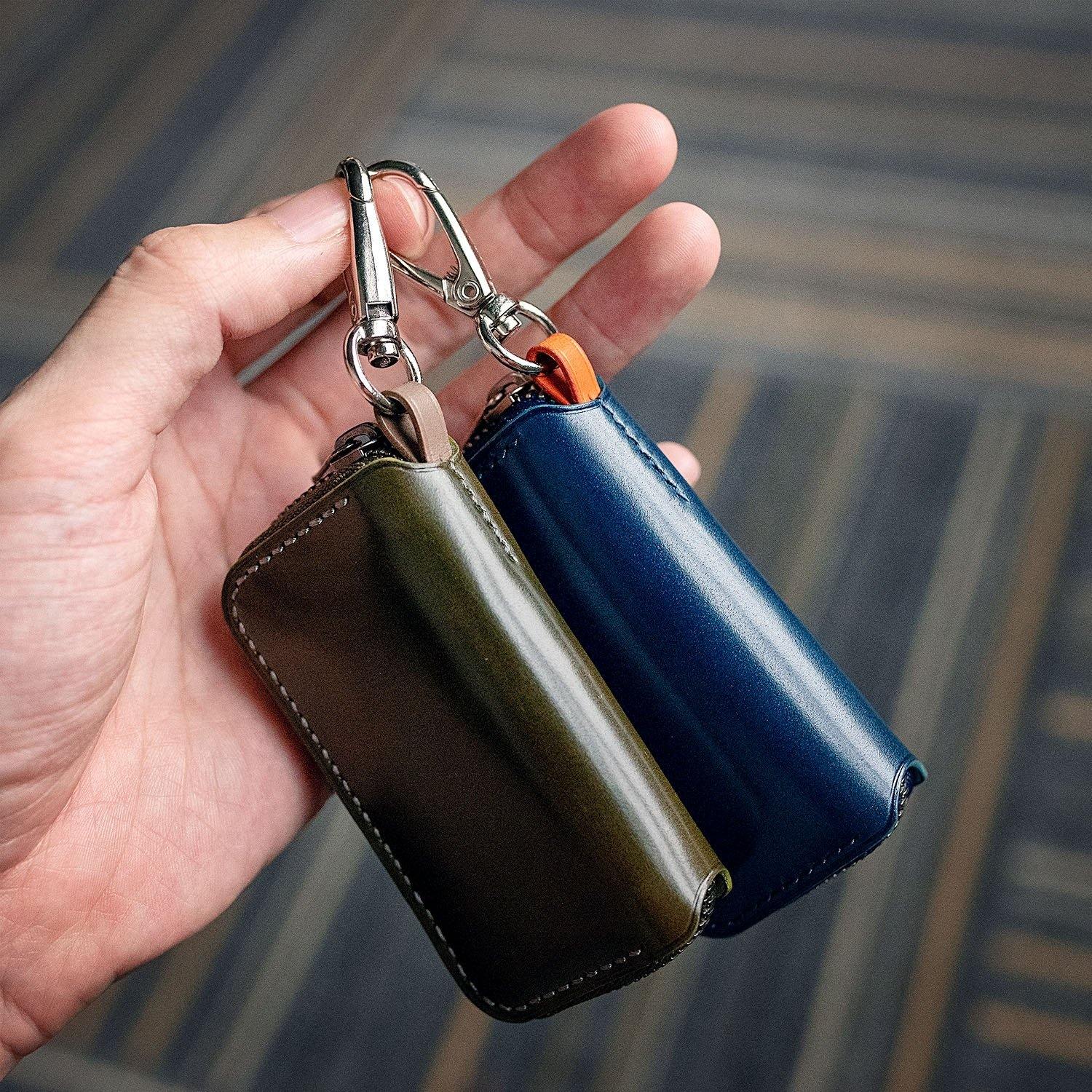 Shell Cordovan Leather Car Key Fob Case