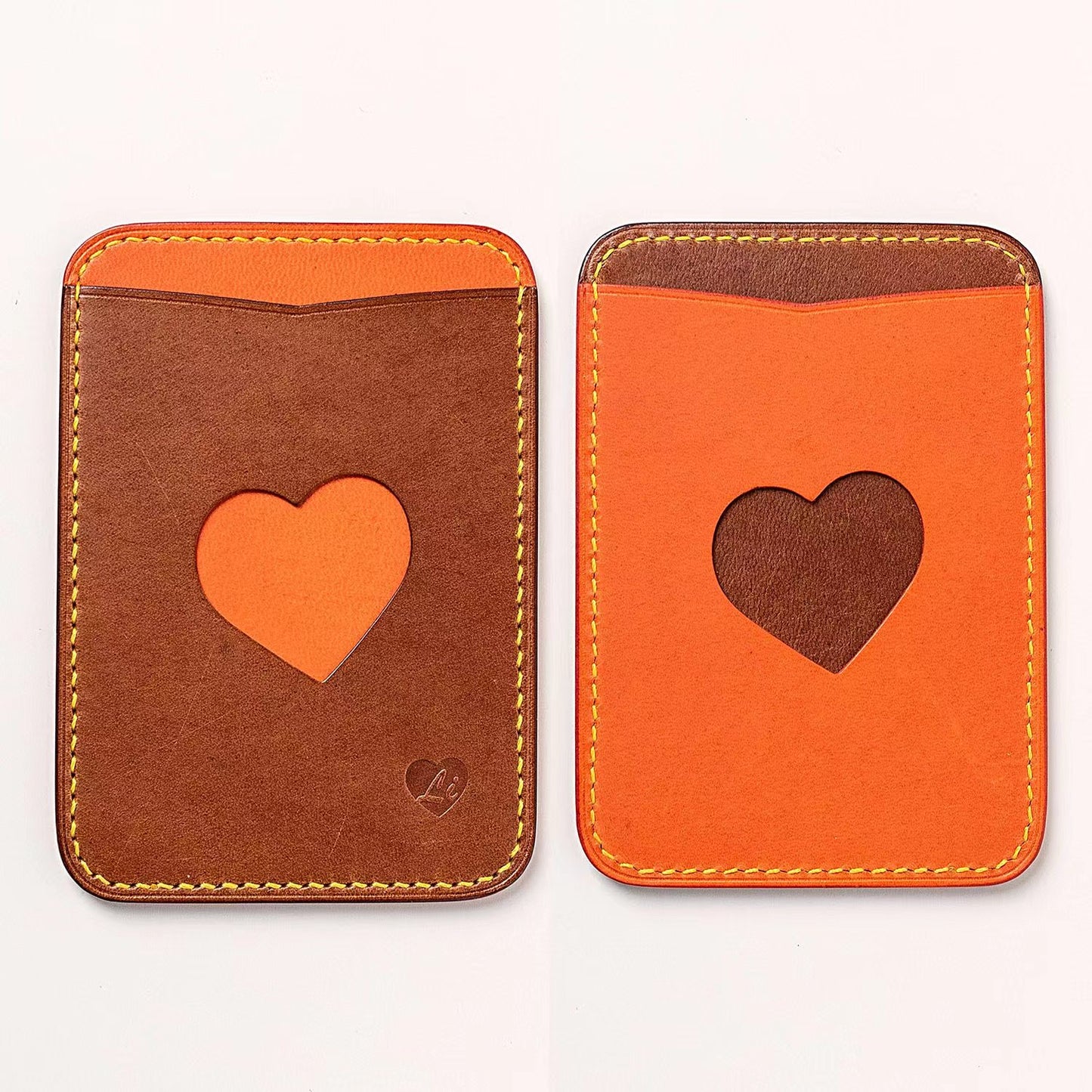 Leather Card Holder "Heart Holder" | Ready-to-Ship