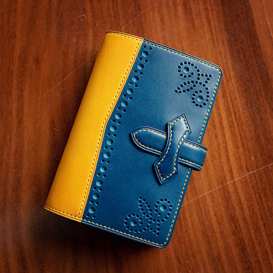 Brogue Styled Leather Passport Holder | Ready-to-Ship