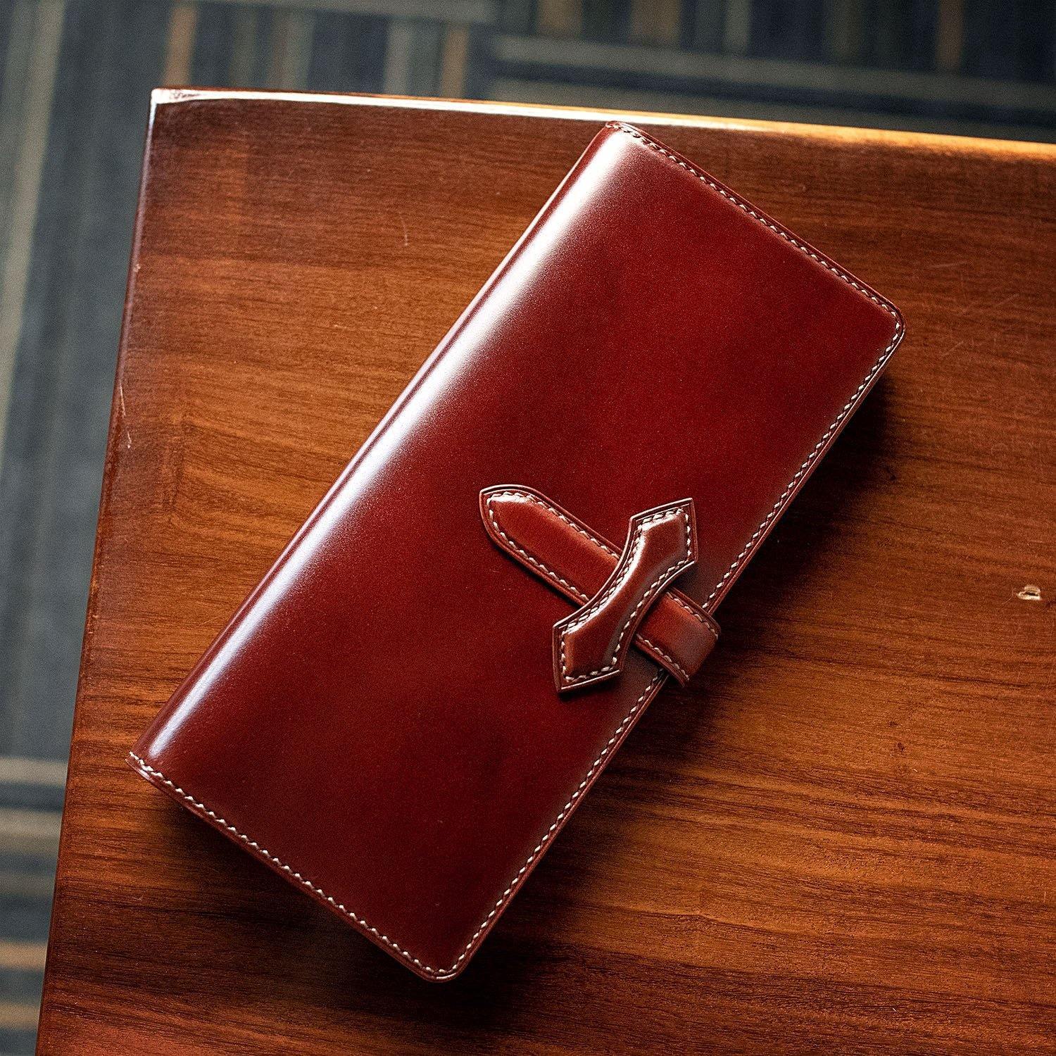 Leather Long Wallet [Personalized] [Handmade]