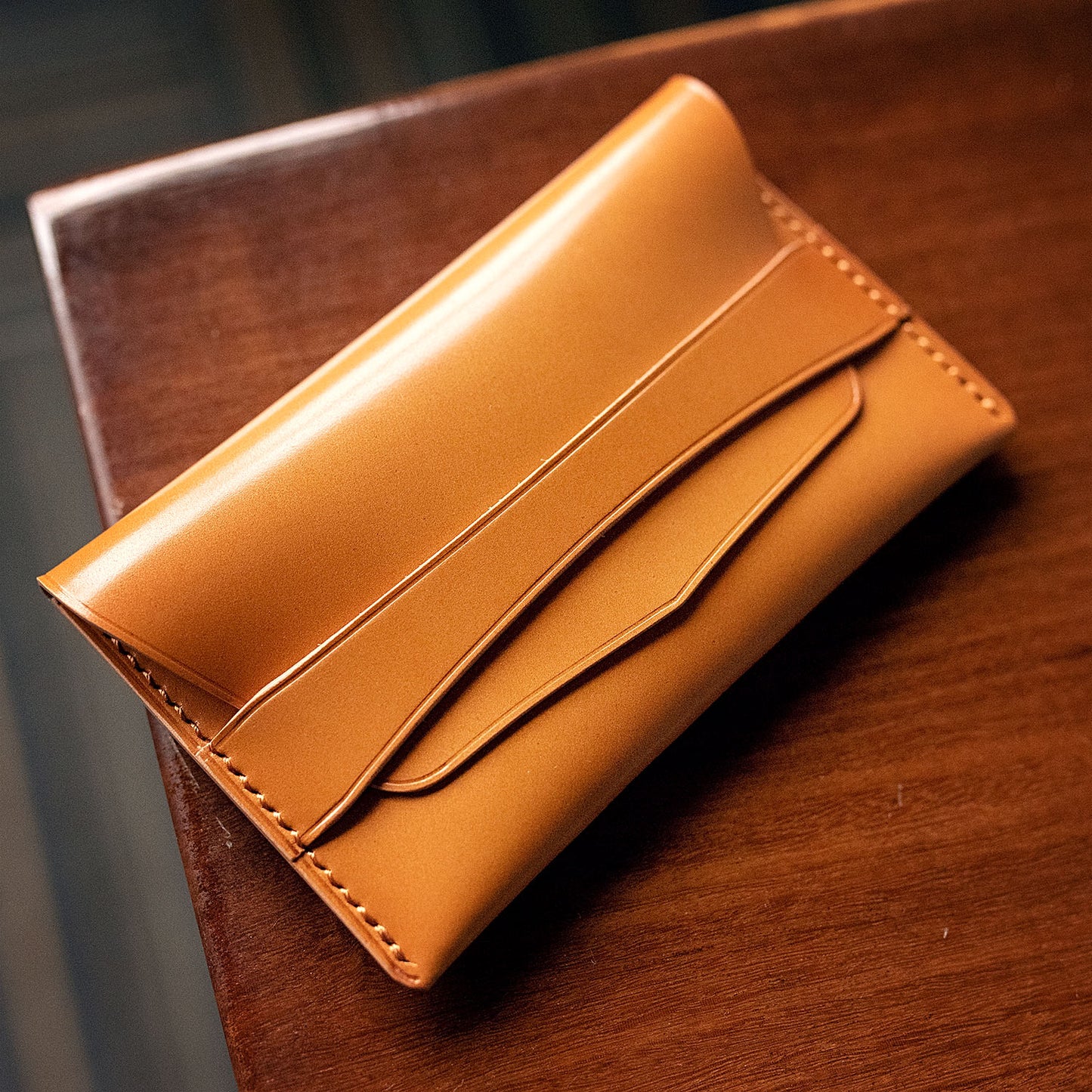 Shell Cordovan Business Card Wallet