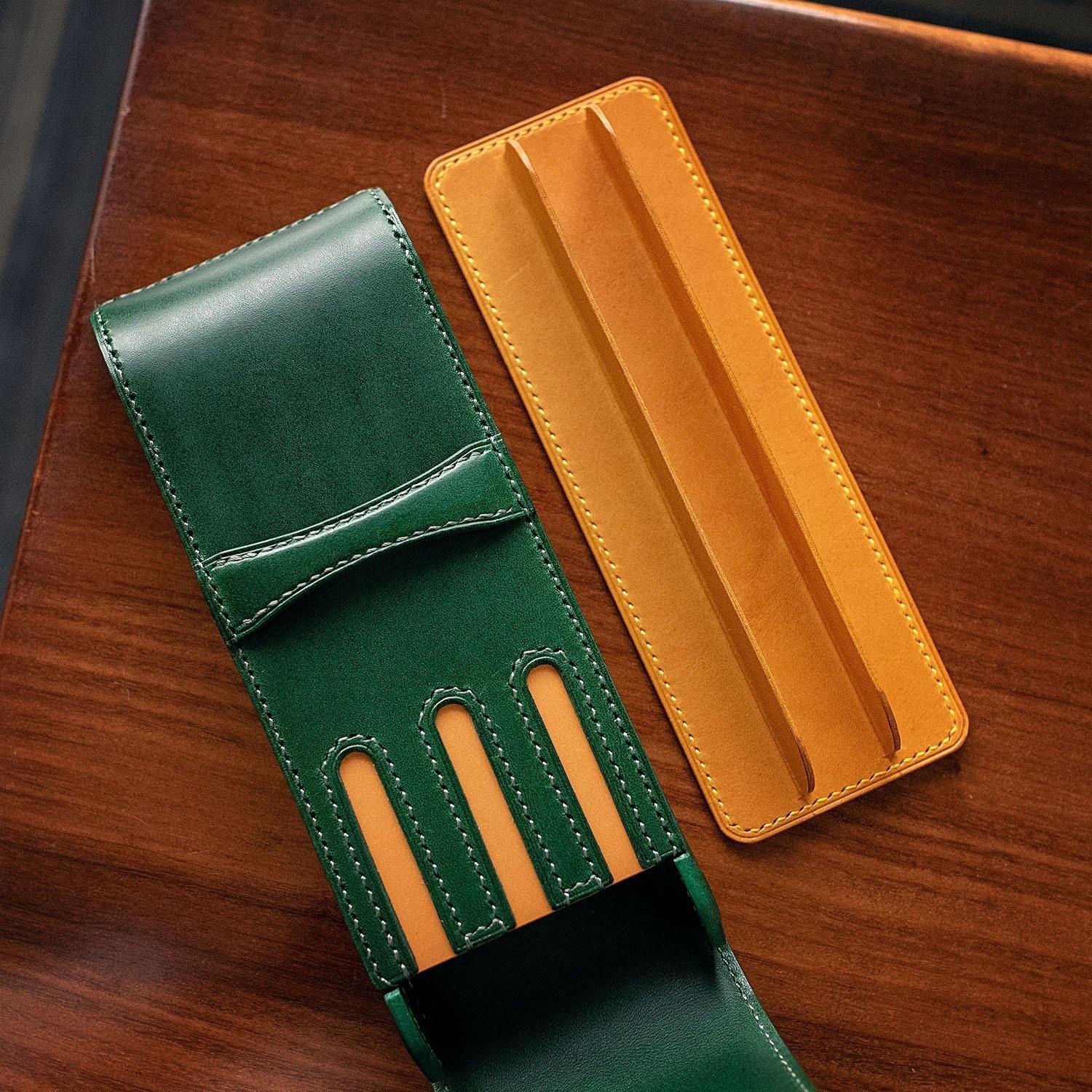 Fountain Pen Case 3 Pens - Libertaz Leathers