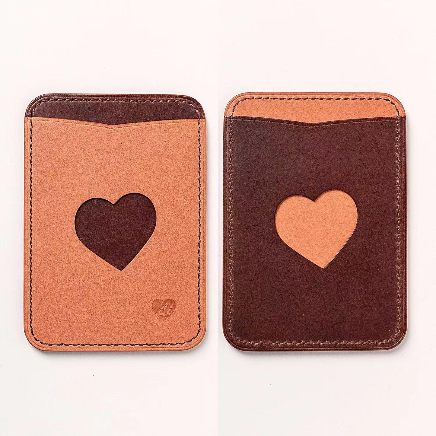 Leather Card Holder "Heart Holder" | Ready-to-Ship